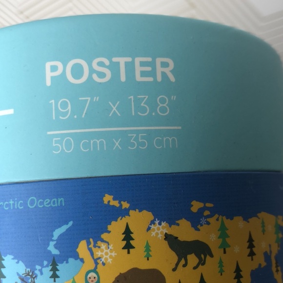 WORLD MAP 500 Pc Puzzle & 19.7” X 13.8” Poster New!! - Picture 7 of 9